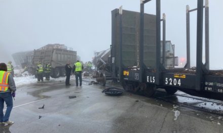 Crashes at crossing cause train derailment in Town of Pound, killing 1