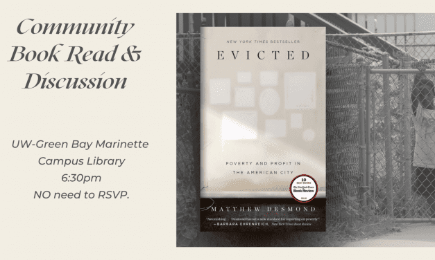 Evicted, Poverty and Profit in The American City; a Community Book Read and Discussion to be held this evening