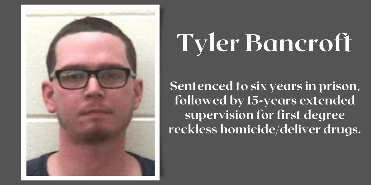 A 32-year-old Marinette man will serve prison time for his involvement in the drug-related death of another man over two years ago