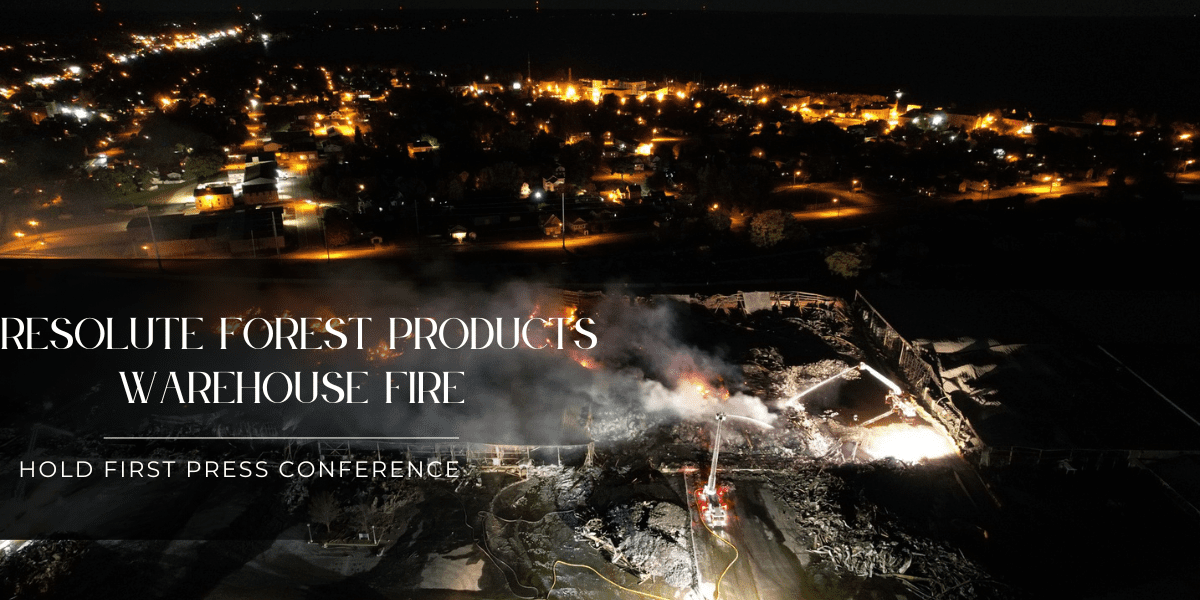 Resolute Forest Products Warehouse Fire Press Conference Update